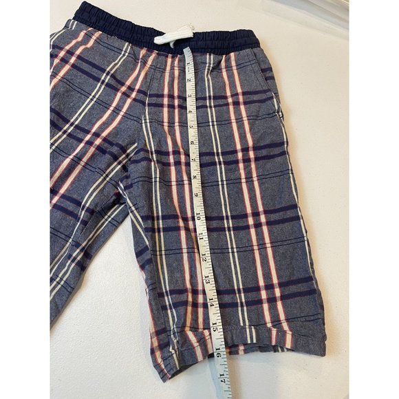 American Hawk Mens Plaid Bermuda Shorts 100% Cotton Drawstring Waist Gray 10/12 - Picture 4 of 9